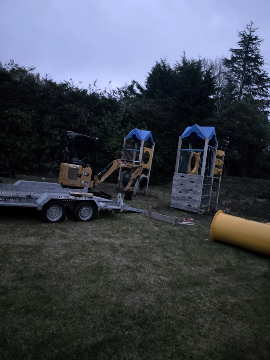 Excavation and landscaping setup at 25 Derbridge Street landscaping project